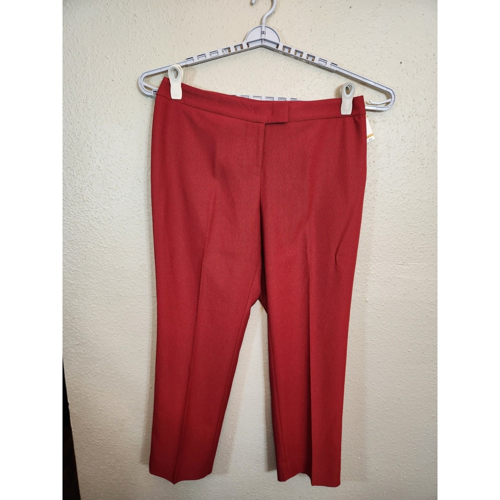 Anne Klein Womens Red Dress Pants Career Office Wear Size 16W NWT